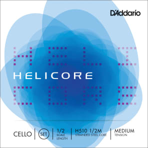 D'Addario H510-1/2M Helicore 1/2 Cello Strings - Medium Tension