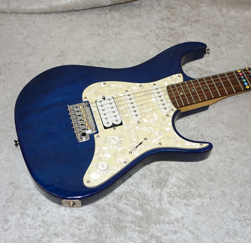 Zion By Design HSS electric guitar in blue finish with gig Reverb