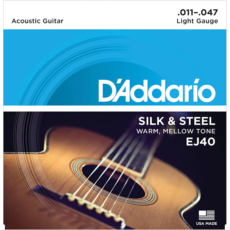 D'Addario EJ40 Silk & Steel Folk 11-47 image 1
