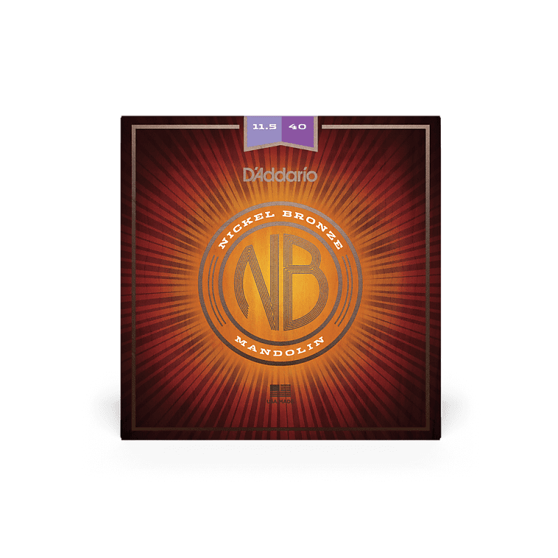 D'Addario NBM11540 Nickel Bronze 11.5-40 Custom Medium Mandolin Strings 5 Sets image 1