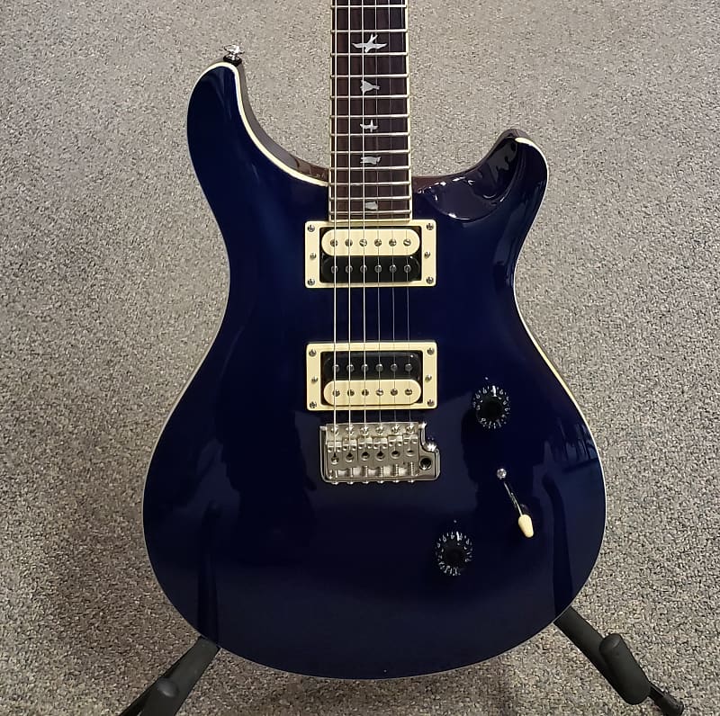 New 2021 PRS Paul Reed Smith SE Standard 24 Translucent Blue Electric Guitar w gig bag