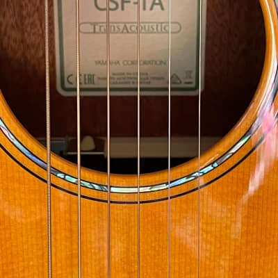 Yamaha CSF-TA TransAcoustic Parlor Vintage Natural + Hardcover Case (Almost New) image 6