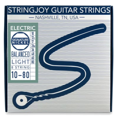 Stringjoy Signatures Nickel 8-String Electric Guitar Strings - Balanced Light (.10 - .80)