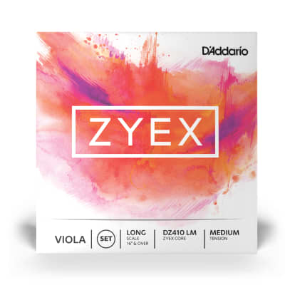 D'Addario Zyex Viola String Set, Long Scale, Medium Tension image 2