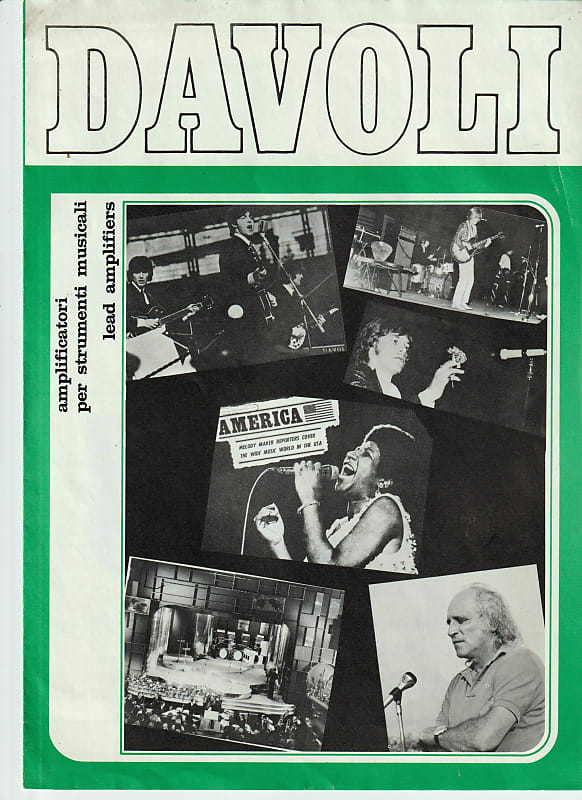 Italian Davoli 1960s folded brochue image 1