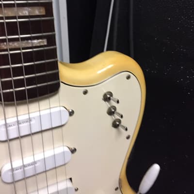 Fender Vintage jaguar  with matching headstock 1966 olympic white image 5