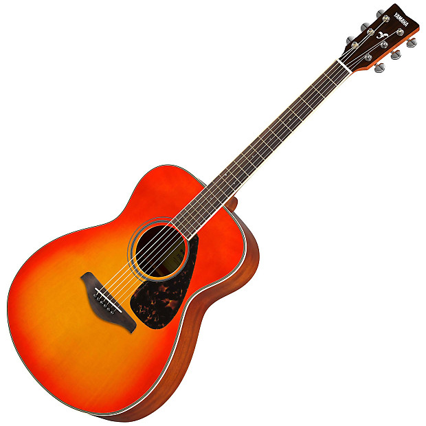 Yamaha FS820-AB Solid Spruce Top Concert Acoustic Guitar Autumn Burst image 1