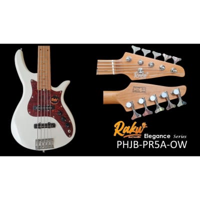 Raku Phantom Body Jazz Bass – Elegance Series – PHJB-PR5A-OW (Power Boost) image 4