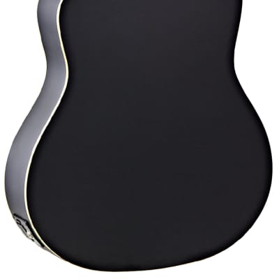 ORTEGA RCE125SN-SBK Small Neck Nylon Elektro-Akustik-Gitarre inkl. Gigbag, black image 2