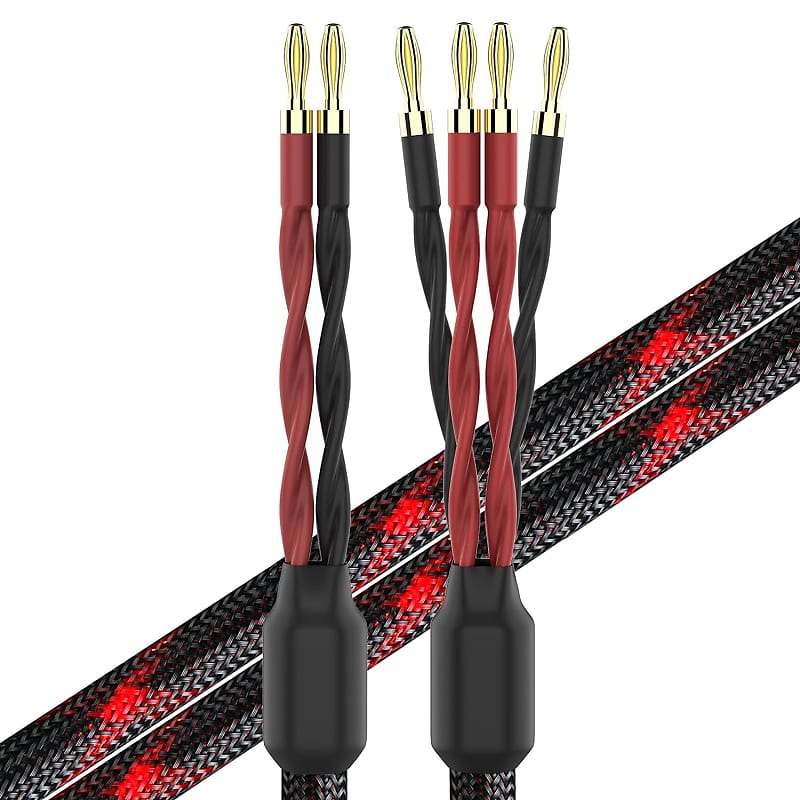 k4B-2B Bi-Wire Speaker Cable (2 banana plugs - 4 banana | Reverb