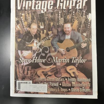 Vintage Guitar Magazine Gibson Thunderbird IV Steve Howe Martin Taylor September 1996 for sale