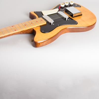 Hohner Zambesi 333 Solid Body Electric Guitar, made by Fenton-Weill (1962), period black hard shell case. image 7