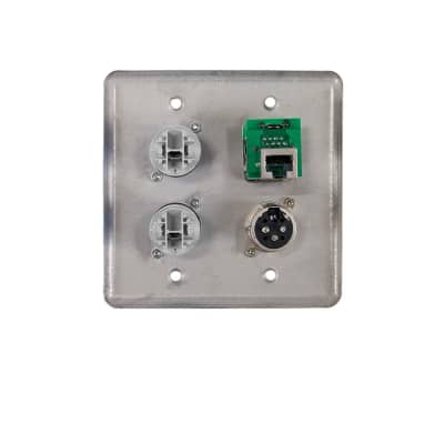 Elite Core Quad Wall Plate w/2 Power on B, 1 Tactical Ethernet, and 1 XLR Male Connections Q-4-2PCB1E1XM image 2