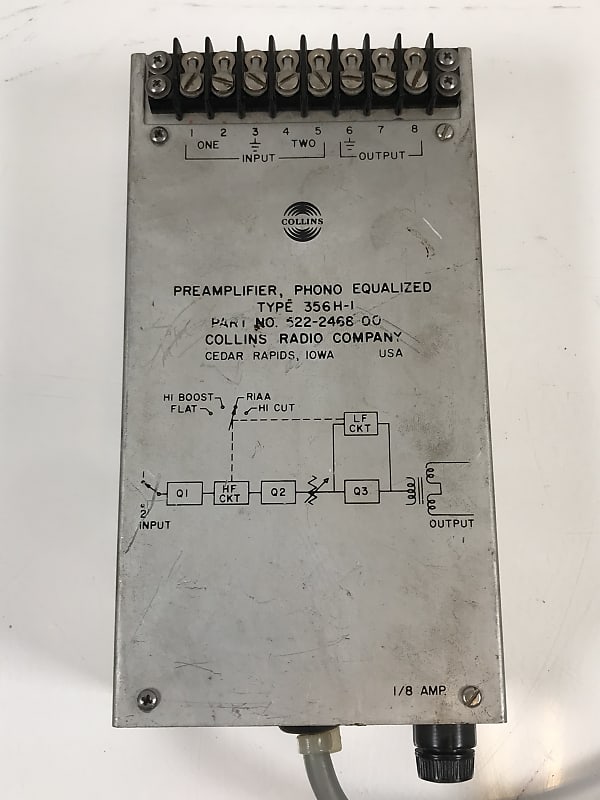 Collins Phono Equalizer 356H-1  			