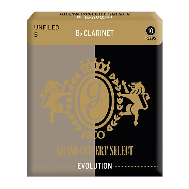 Rico RGE10BCL500 Grand Concert Select Evolution Bb Clarinet Reeds - Strength 5.0 (10-Pack) image 1