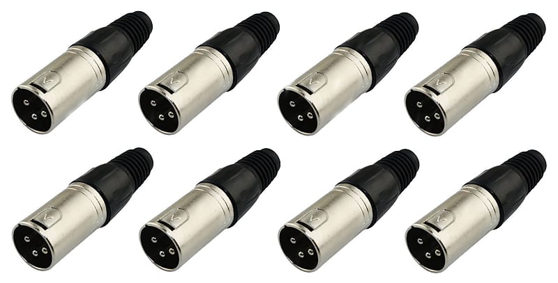 XLR Connector, Solder Type, Panel Mount, 3-Pin, 10 Pack, XLR10