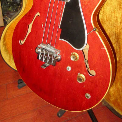 1967 Gibson EB-2 Hollowbody Bass Cherry Red w  Case for sale