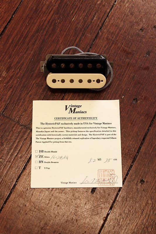 vintage maniacs ピックアップ Vintage Maniacs Hysteric PAF Humbucker Pickup Set | Reverb