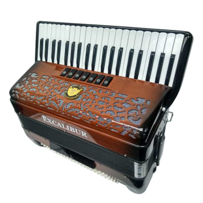 Excalibur Super Classic PSI Series Walnut 120 Bass Piano Accordion image 5