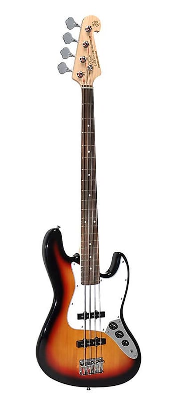 SX SB1SK-3TS J-style electric bass guitar set