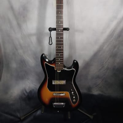 Teisco Vintage, Rare, Made in Japan, Solid Body Electric Guitar 1960s - Tobacco Burst image 2