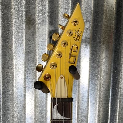 ESP LTD KH-V Kirk Hammett V Gold Sparkle EMG Guitar & Case #0917 B Stock image 3