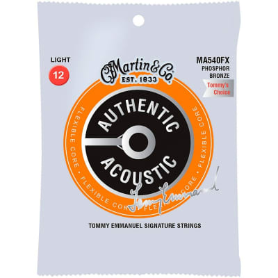Martin MA540FX 92/8 Tommy Emmanuel Signature Authentic Acoustic Flexible Core Guitar Strings Light .012-.054 image 1