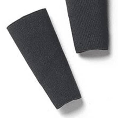 Accordion strap buckle covers -  black elastic image 1
