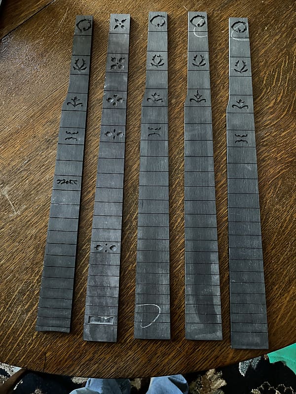 Ebony Banjo Fingerboards, Lot of 5 image 1
