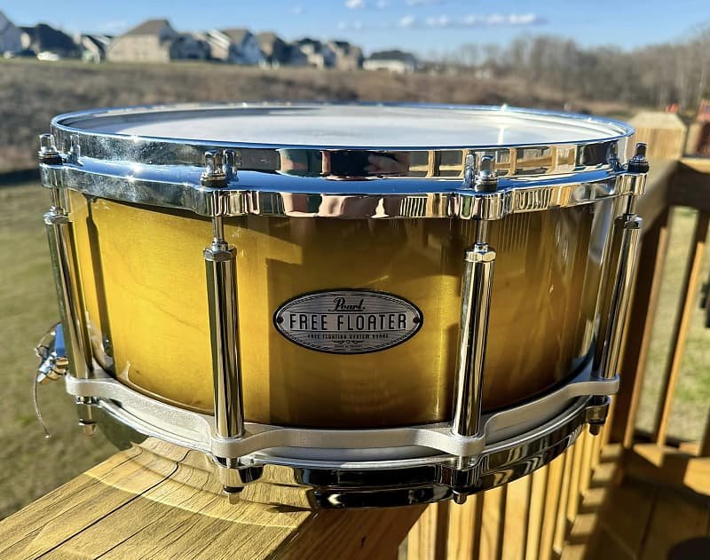 Pearl Free Floating System Maple Fiberglass Snare Drum 14x6.5