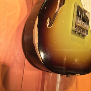 Fender Custom Shop 50's Thinline Tele Relic w/ All Rosewood Neck DSN Sonic Burst image 4
