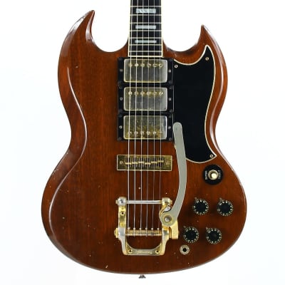 1973 Gibson SG Custom Walnut w/ Bigsby, 3 Pickups! 1970's SG Les Paul! NO BREAKS! image 1