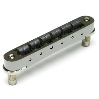 ResoMax NV2 4mm Tune-O-Matic Bridge w/ String Saver Saddles (Select Finish) (PS-8843) - Chrome image 10