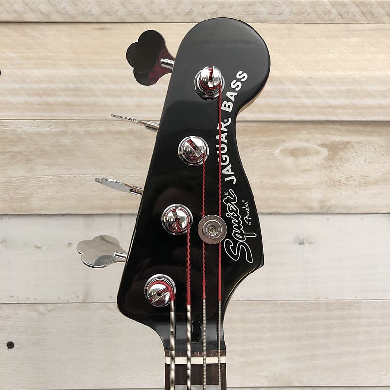 Squier Vintage Modified Jaguar Bass 2010 Black w/Matching Headstock | Reverb