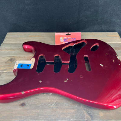Real Life Relics Strat® Stratocaster® Body Aged Candy Apple Red  #2 image 9