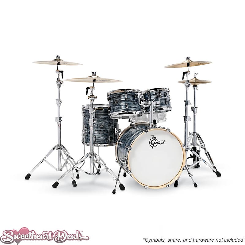 Gretsch Renown 4 Piece Drum Set Shell Pack (20/10/12/14) Silver Oyster Pearl image 1