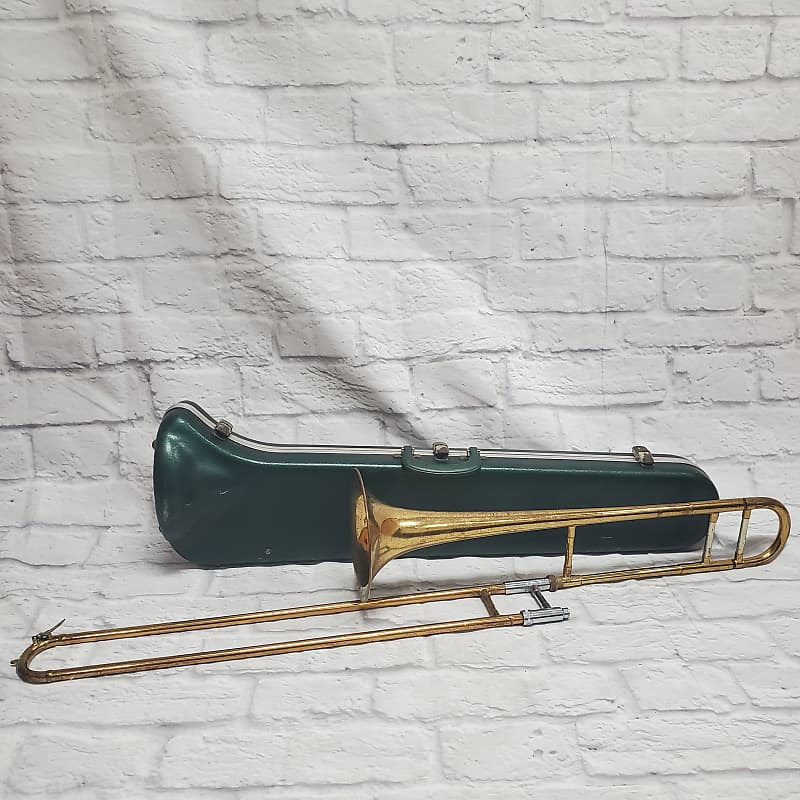 Vintage Bundy Trombone with original Green Case 90118 Reverb