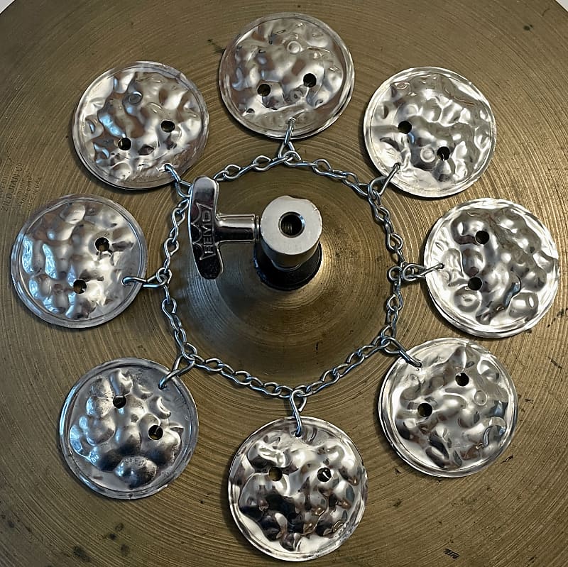 Upcycled Percussion Hammered Ching Ring Hi Hat Tambourine Reverb
