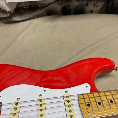 Fender FSR Special Edition '50s Stratocaster Guitar 2015 - Rangoon Red / Maple Neck image 4