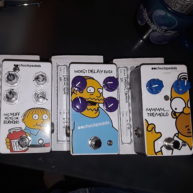 Chuckpedals Delay Tremelo Fuzz 2015 Simpsons Set image 1