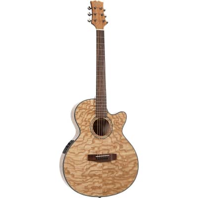 Mitchell MX430QAB Exotic Series Acoustic-Electric Quilted Ash Burl Natural image 3