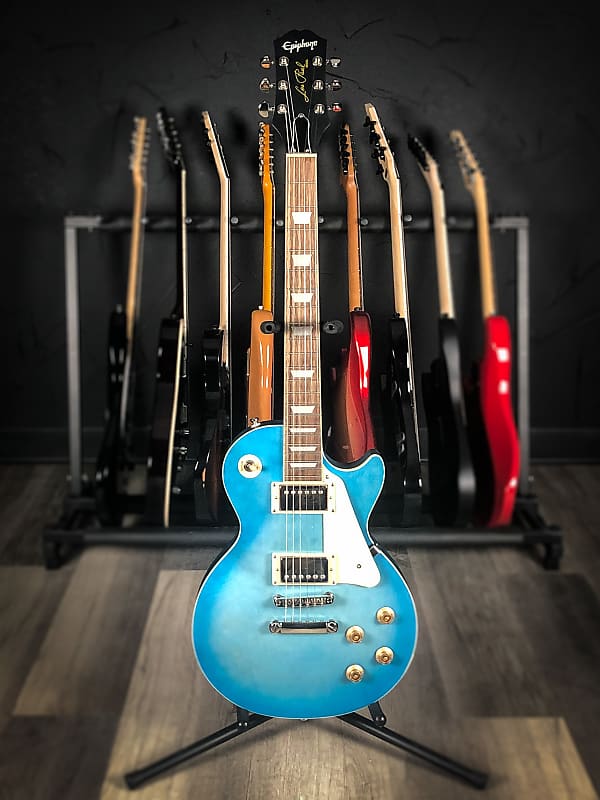 Epiphone Les Paul Traditional Pro, Worn Pacific Blue | Reverb