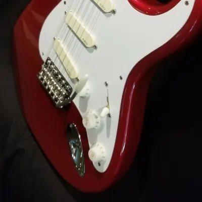 Custom Fender Stratocaster Gilmour Inspired "Red Strat" Candy Apple Red EMG DG20 with Gigbag image 4