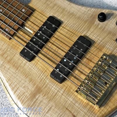 [Used] Fodera  Emperor 6 Standard w/Bi-Color(2-Tone) 5A Flame Maple Top 2015 Natural Satin image 3