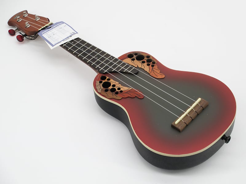 Applause by Ovation Uke UA20-A2 Adams Red Burst Soprano Acoustic Ukulele w/  Amahi Gig Bag