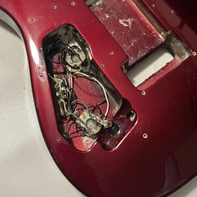 1990's Japan Jackson Professional Stealth Ex Candy Apple Red Guitar Body Floyd Ready image 21