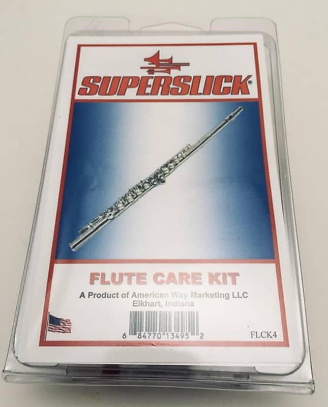 Superslick Flute Care Kit w Double Ended Swab Reverb