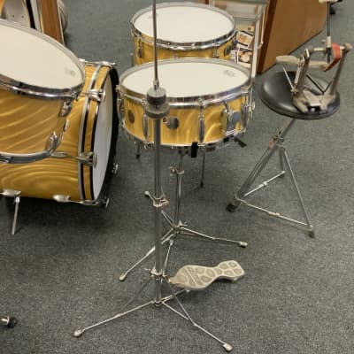Gretsch 12/14/20/5.5 Progressive Jazz 60s drum set gold satin flame. MINT! image 6
