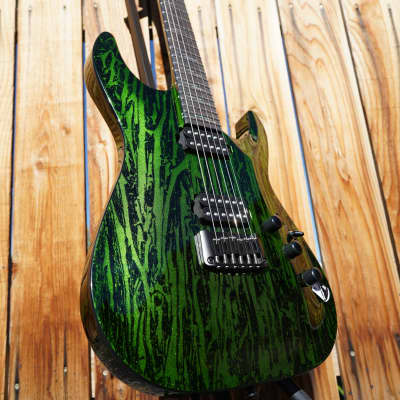 Schecter DIAMOND SERIES C-1 Silver Mountain - Toxic Venom 6-String Electric Guitar (2022) image 6