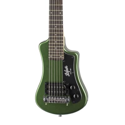 Hofner Shorty Electric Travel Guitar w/ Gig Bag - Cadillac Green image 3